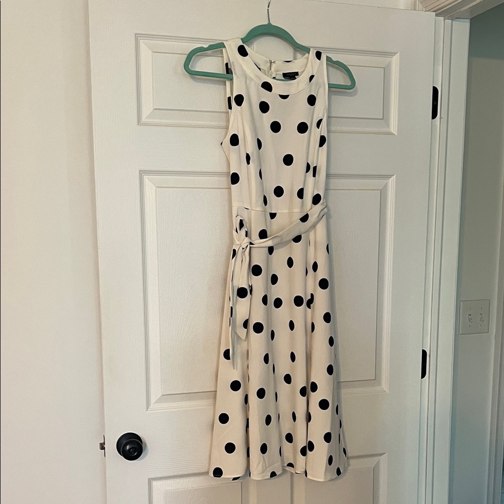Ann Taylor Polka Dot Sleeveless Dress